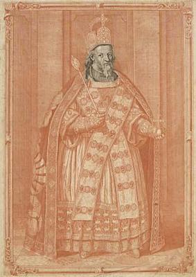Holy Roman Emperor Sigismund wearing the Imperial Regalia