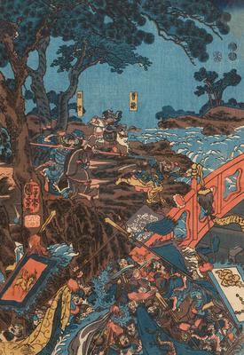 Sangokushi Chohan hashi no zu (The Three Kingdoms: Changban Bridge)