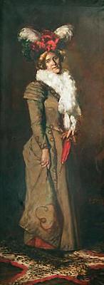 Lady in green