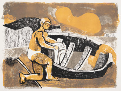 Landscape (Man and boat)