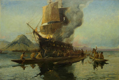 The Burning of the Boyd, Whangaroa Harbour, 1809