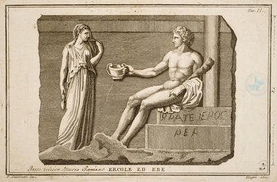 Ercole ed Ebe (Bas-relief in Mueso Borgiano)