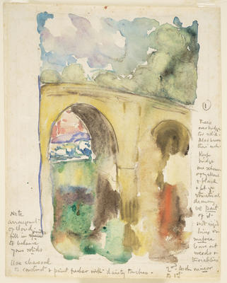 Bridge with Distant Landscape Seen Through One of the Arches