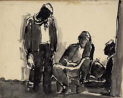 Three Miners Resting