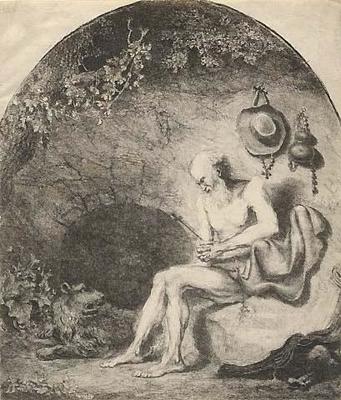 Saint Jerome contemplating a crucifix