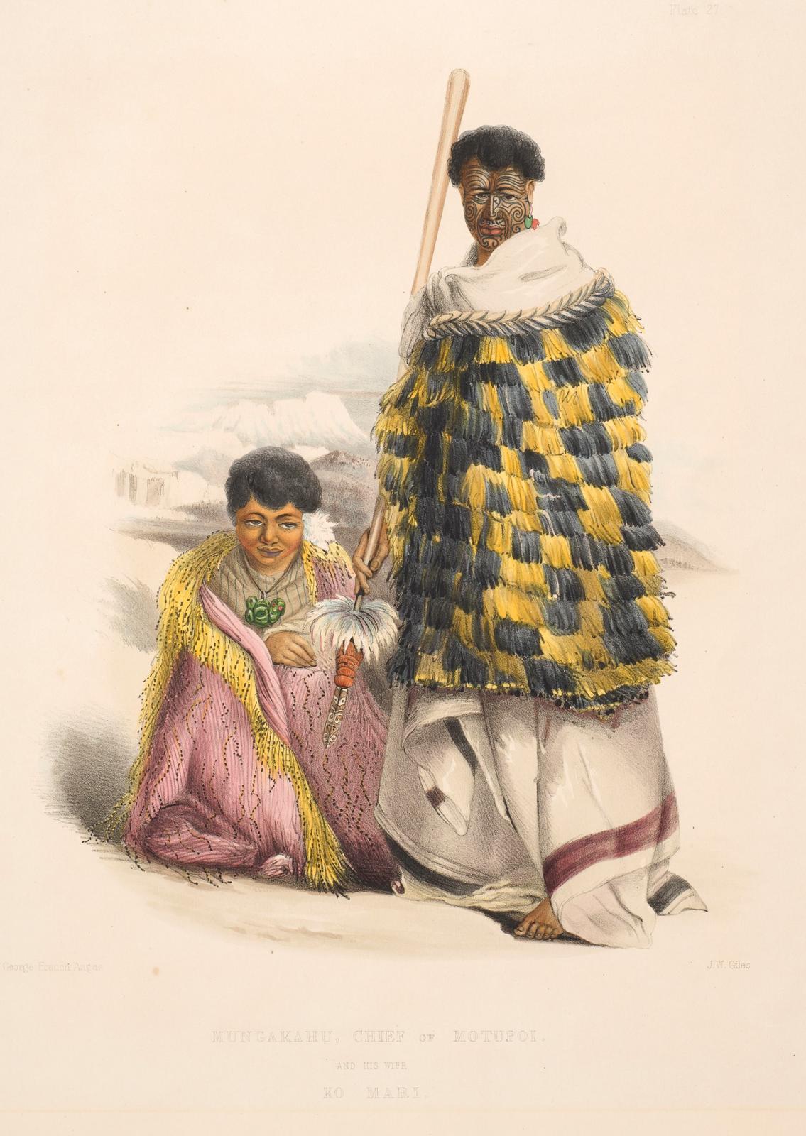 Mungakahu, Chief of Motupoi, and his wife Ko Mari