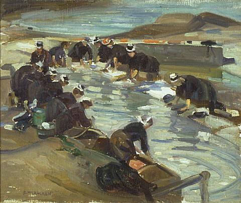 Washerwomen at Stream