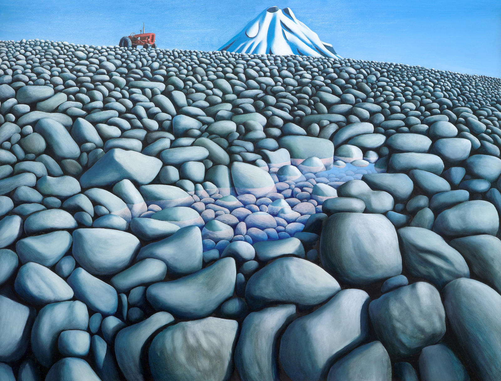Rocks with mountain