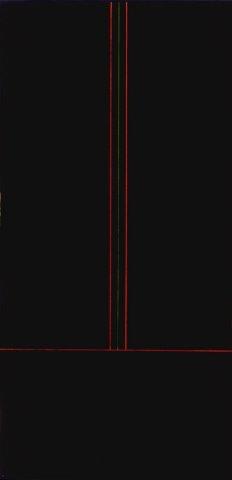 Black painting: Red/Green/Indigo