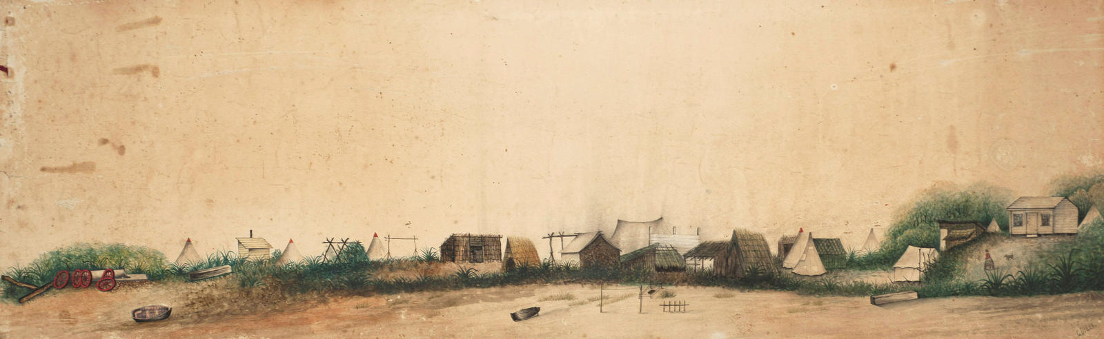 Camp at Albertland, Nth Auckland