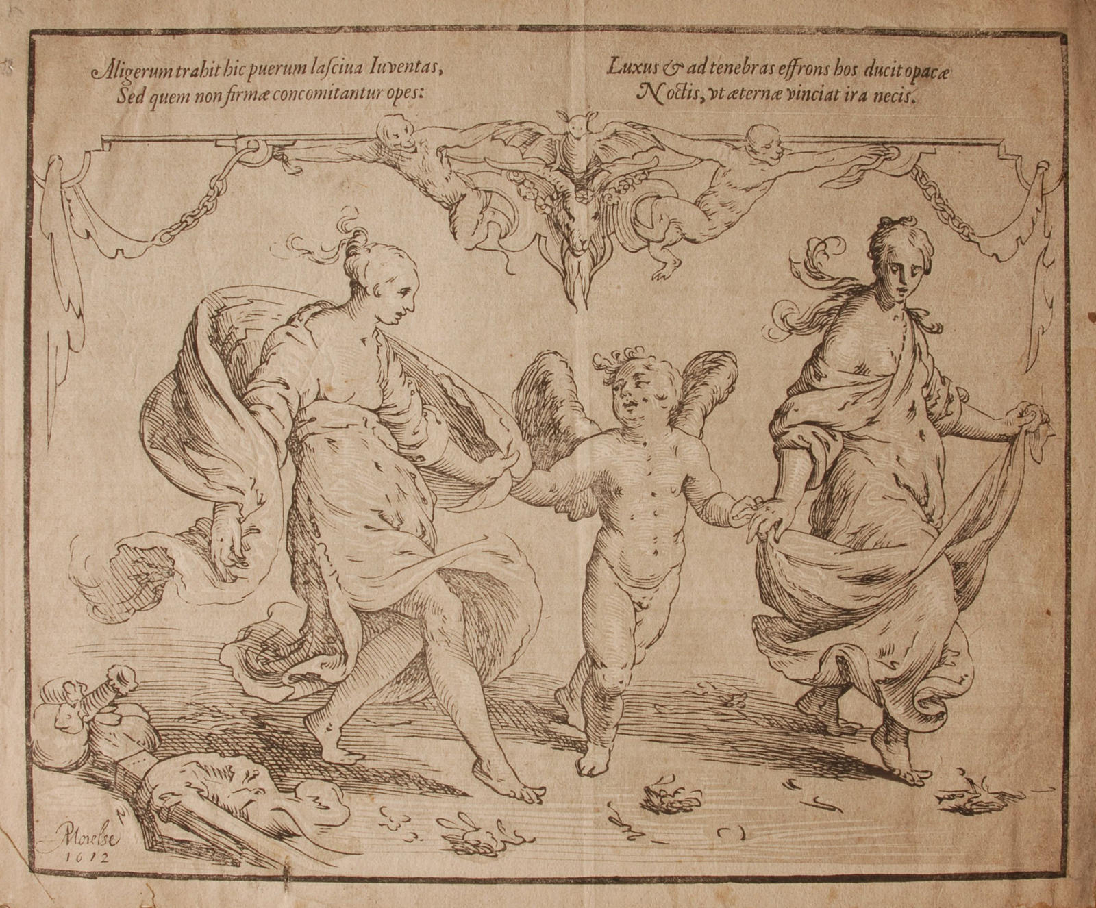 Cupid with two Nymphs