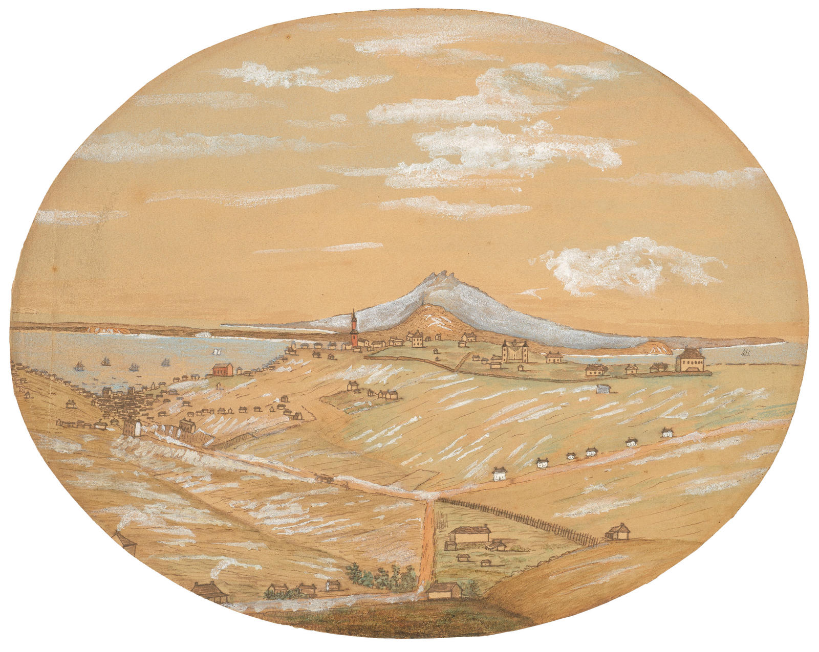 Auckland from the SSW Taken in July 1849