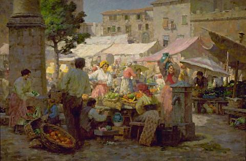 The Sunlit market, Rome