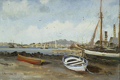 Auckland Harbour from Mechanics Bay