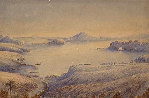 North Head and Rangitoto from Orakei