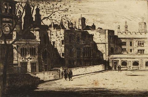 Upper Green, Charterhouse, Chapel Front and Cloisters