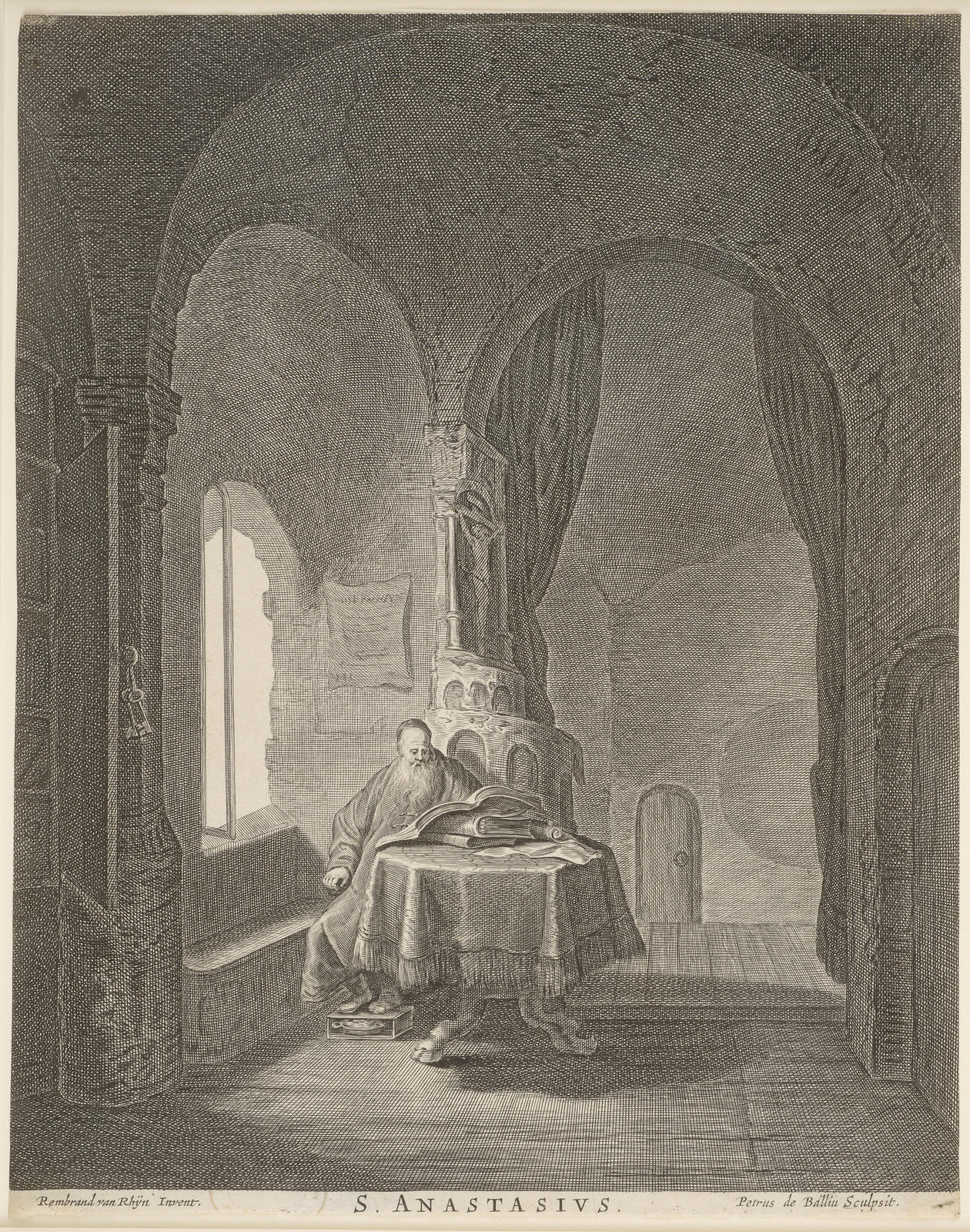 Saint Anastasius (based on 'A Scholar seated in a Monastery')