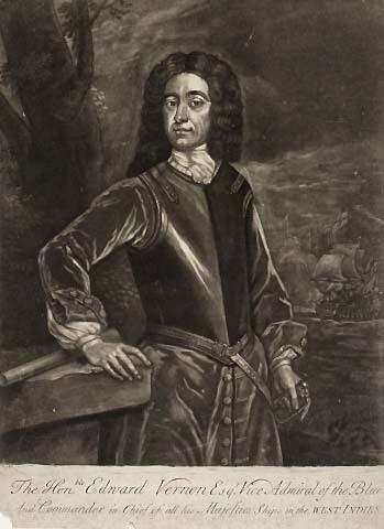 The Hon Edward Vernon Esq Vice Admiral of the Blue