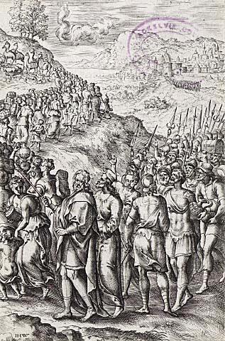 Moses leading the Israelites out of Egypt