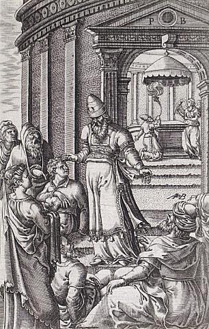 Zachariah receives promise of the birth of John the Baptist