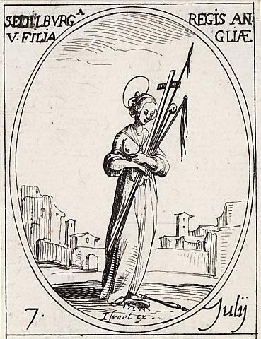 Saint Edilburge, fille du roi d'Angleterre