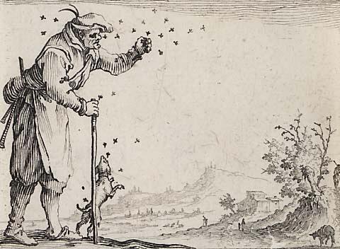 Le paysan assailli par les abeilles