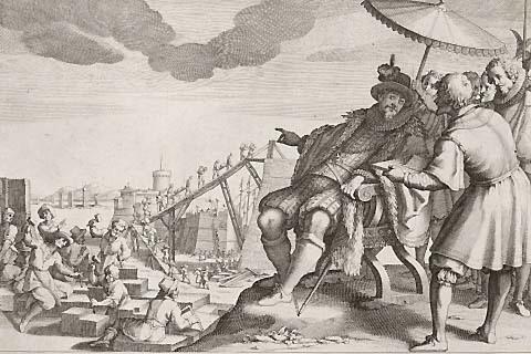 Le grand duc fait fortifier le port de Livourne (The Grand Duke has the port of Leghorn fortified)