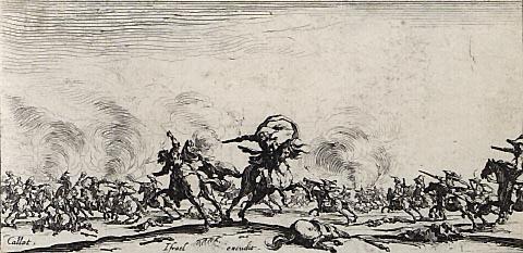 Cavalry combat with pistols