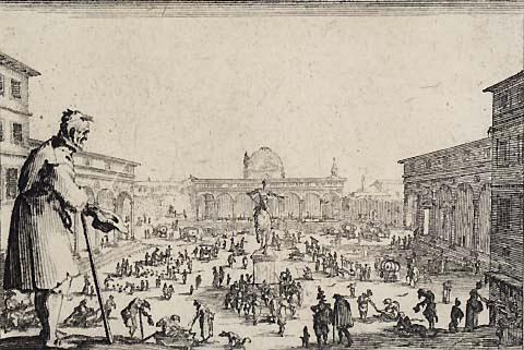 Le marche de la place de l'Annonciade, a Florence