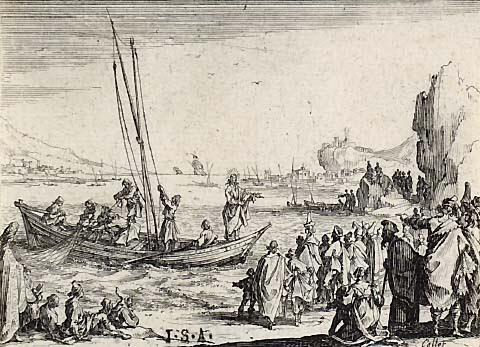 Jesus preche sur le bord de la mer