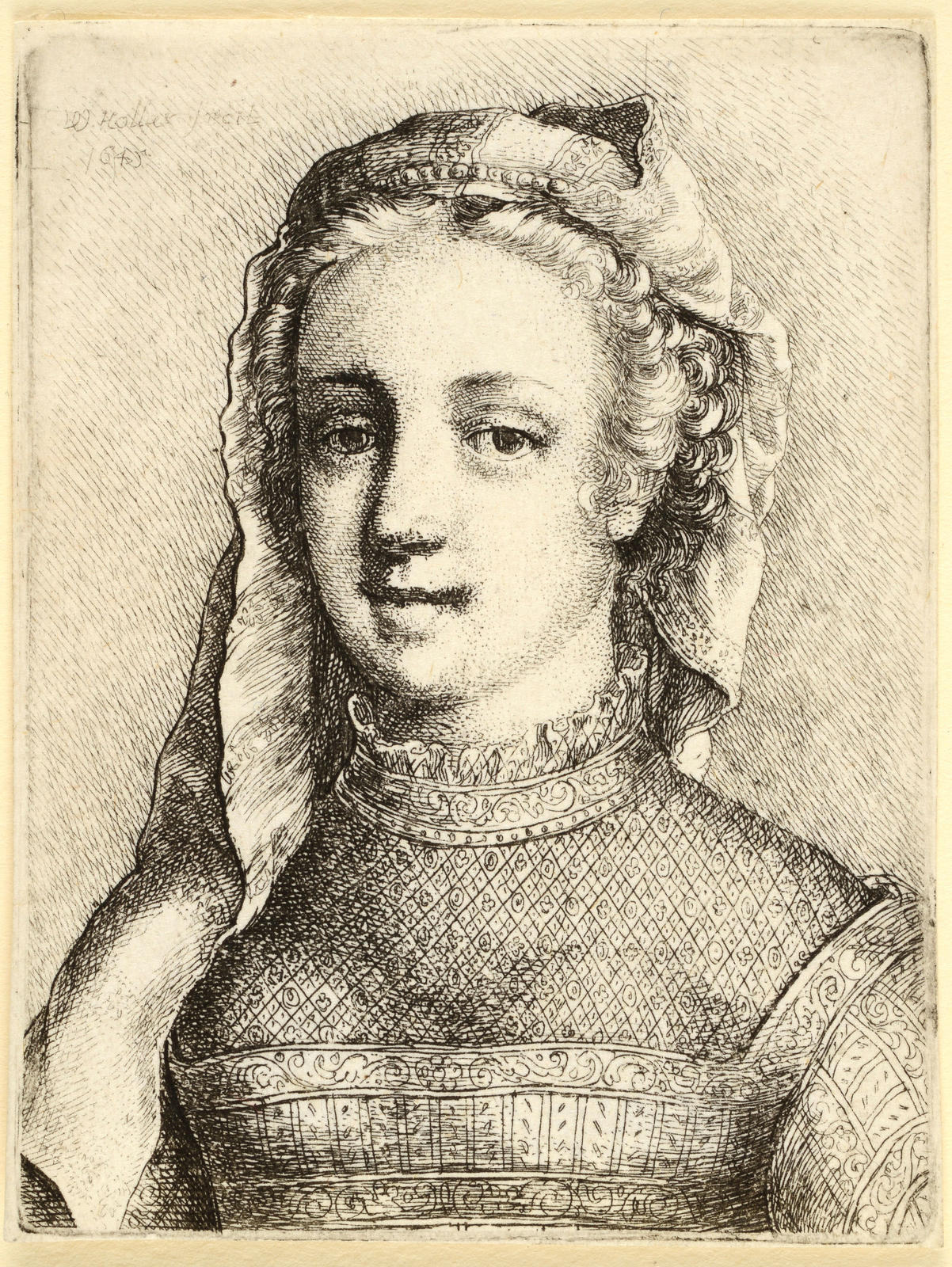 Woman with Diaphanous Neckwear