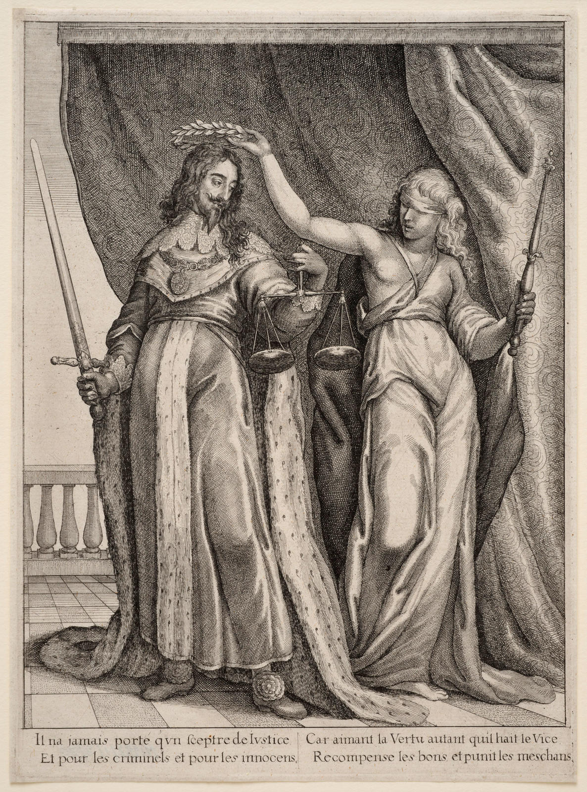 Charles I Crowned by Justice