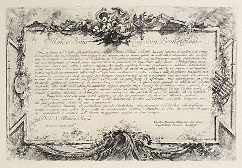 Dedicazione a Giovanni Bottari (Dedication to Giovanni Bottari)