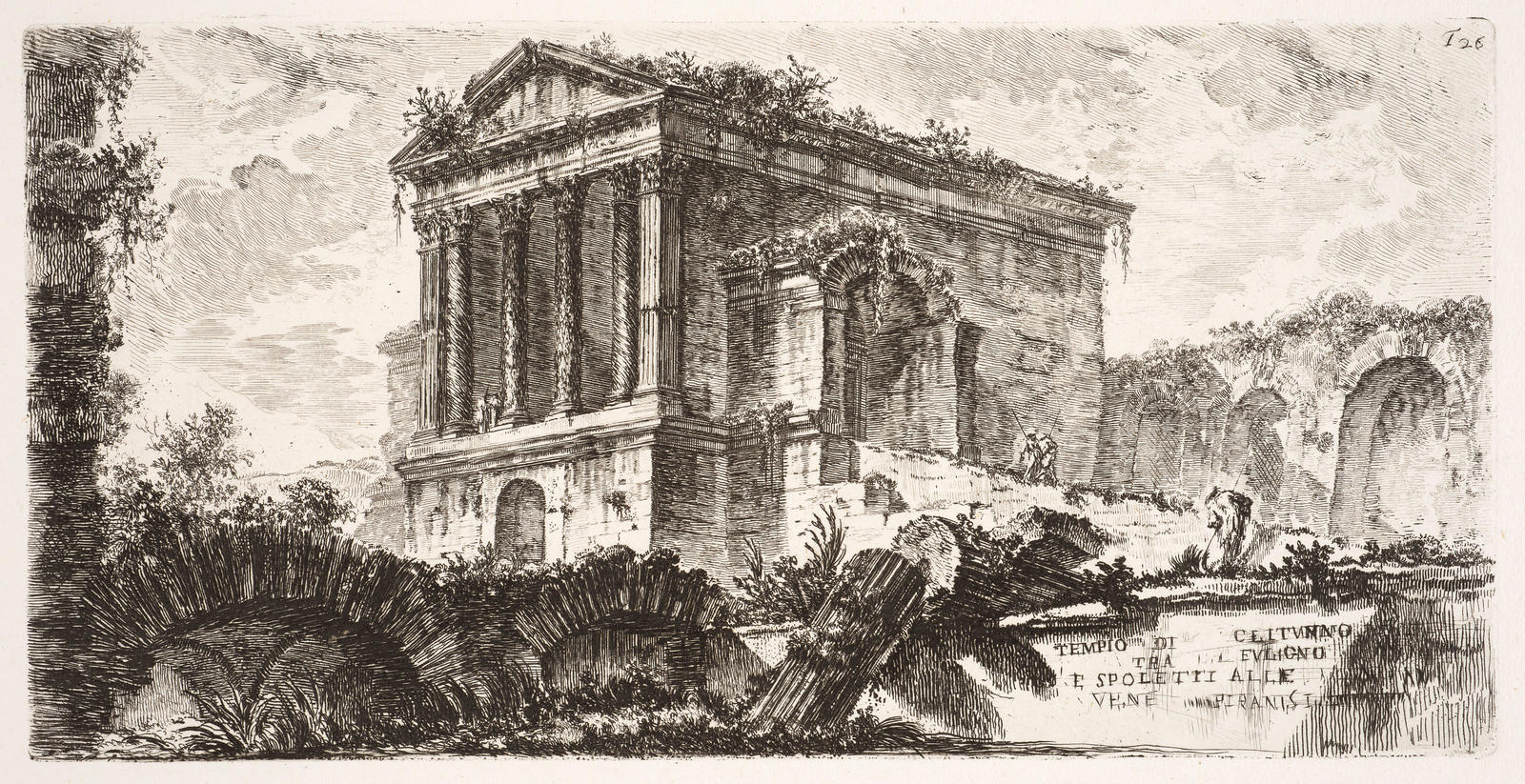 Tempio di Clitumno tra Foligno e Spoletti ... (Temple of Clitumnus between Foligno and Spoleto ...)
