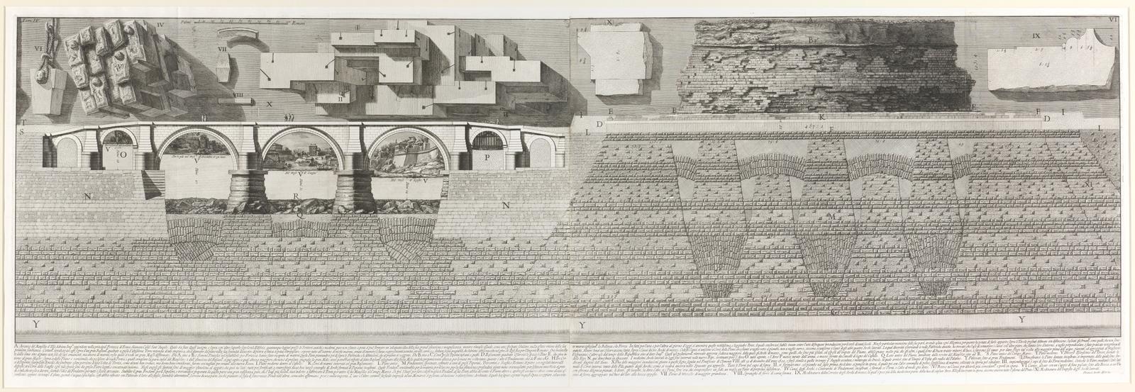 Avanzo del Mausoleo del Elio Adriano Imp. oggi ridotto nella principal Fortezza di Roma, chiamata Castel Sant' Angelo (Remains of the Mausoleum of Emperor Hadrian, today converted into the principal fortress of Rome, called Castel S. Angelo)