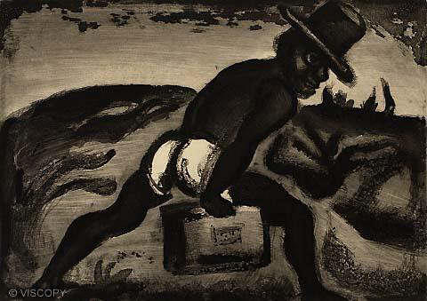 Negre portant une valise (Negro carrying a case)