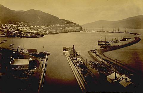 Lyttleton Harbour from above the dock