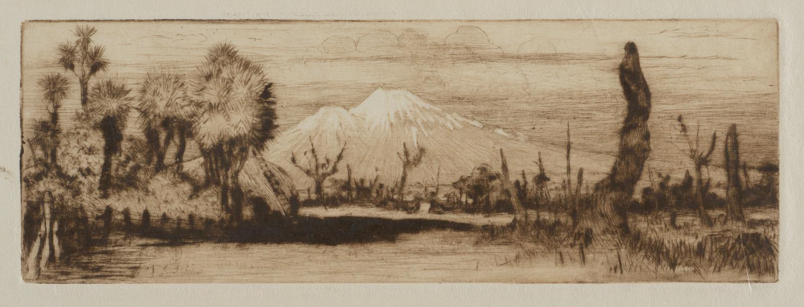 Mt Egmont showing Fantham's Peak
