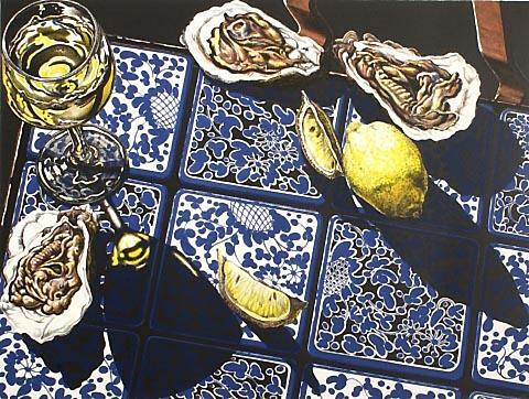 Oysters, Wine and Lemon