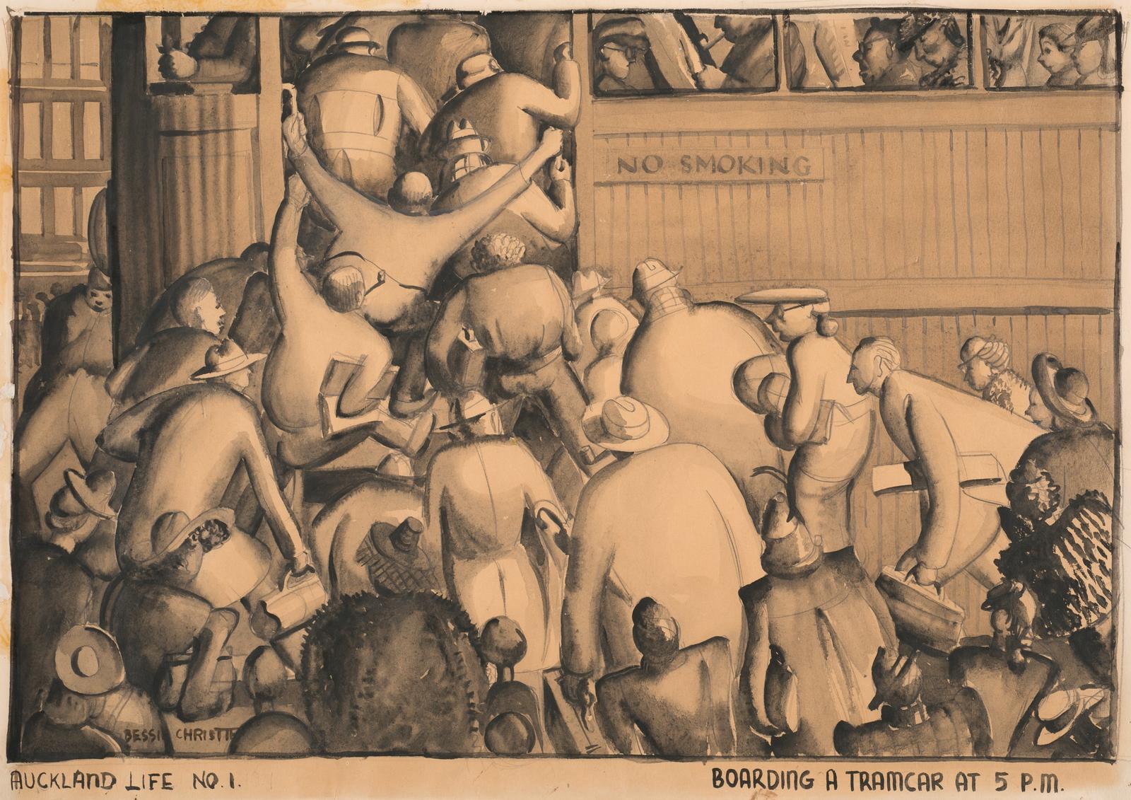 Auckland Life No 1 Boarding a Tramcar at 5pm