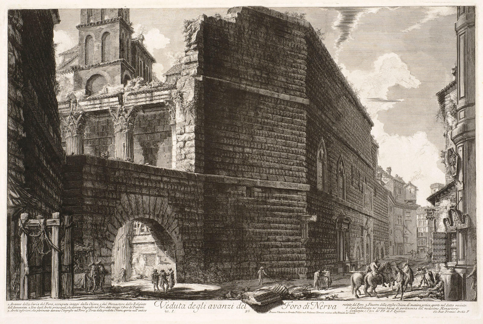 Veduta degli avanzi del Foro di Nerva (View of the remains of the Forum of Nerva)