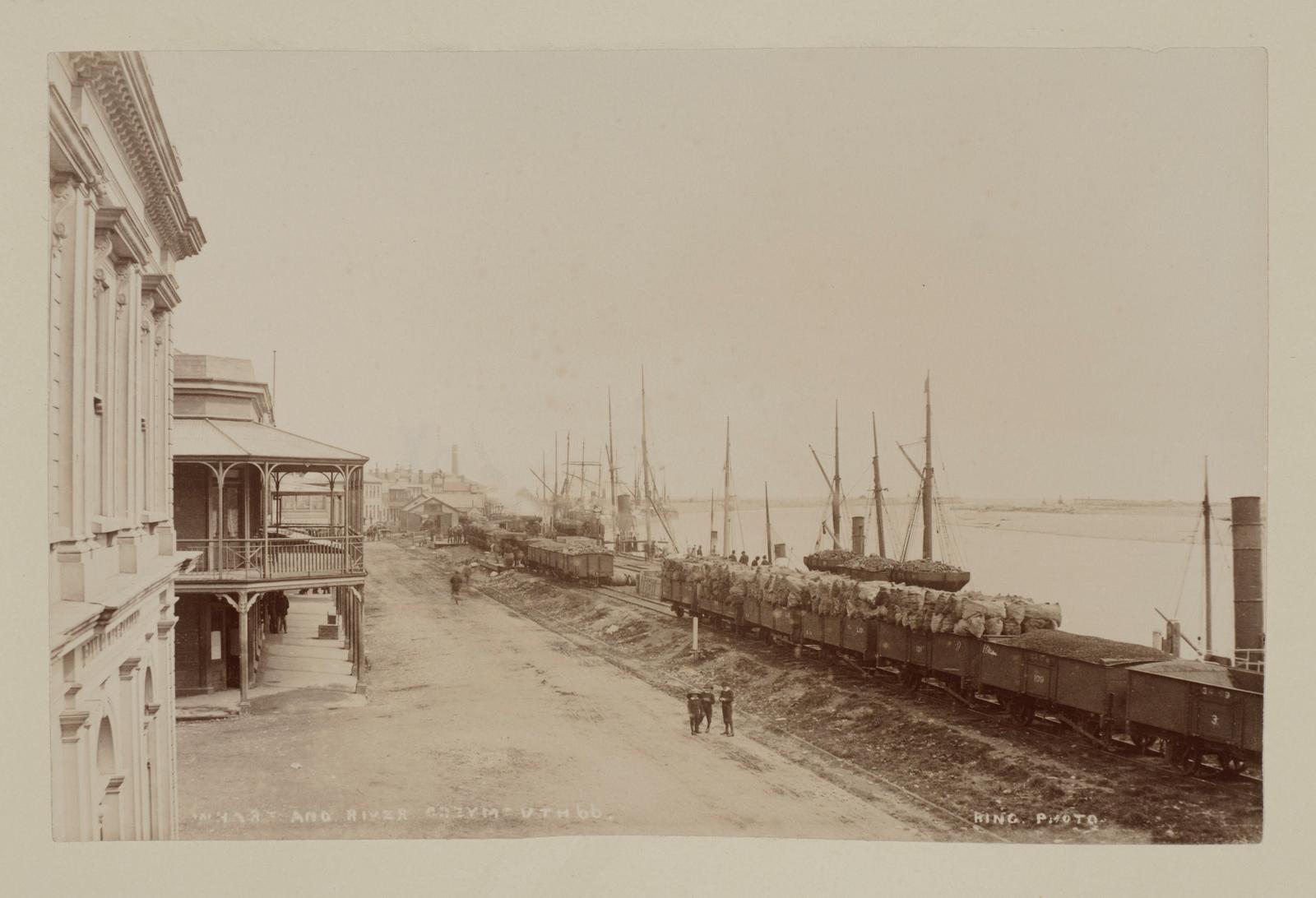 Wharf and river, Greymouth