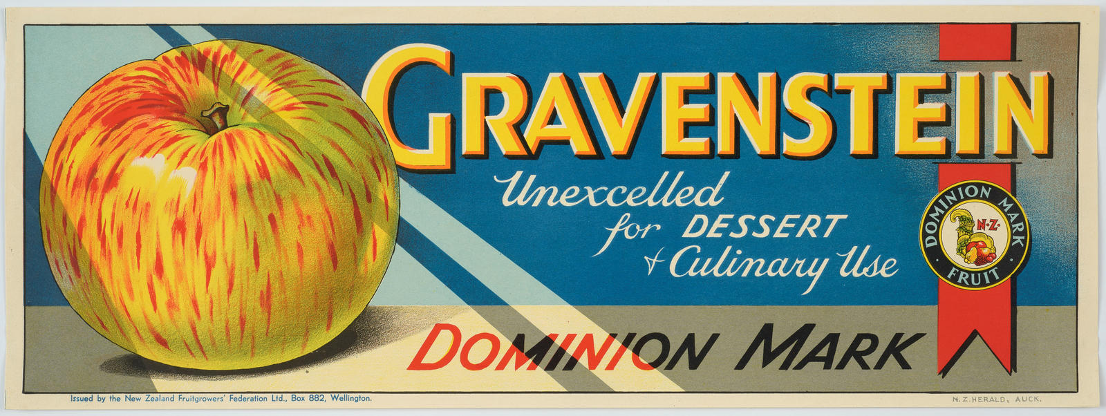 Gravestein (artwork for trade label for apples)