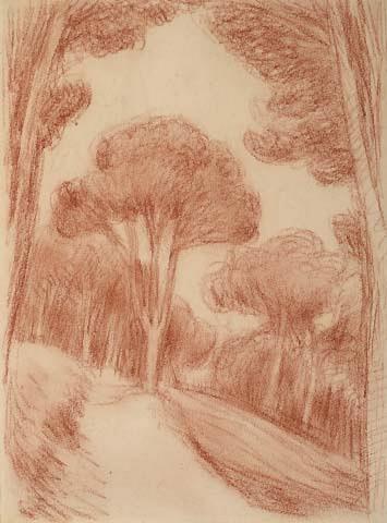 Glade with Trees and Path