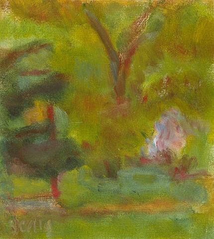 Orchard with plum trees