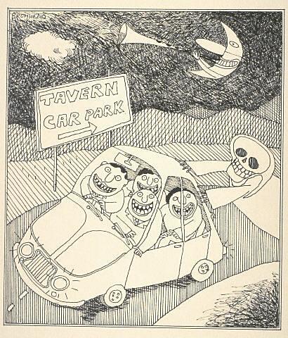As an ox goeth to the slaughter, or a fool to the correction Proverbs 7:22 (Tavern car park)