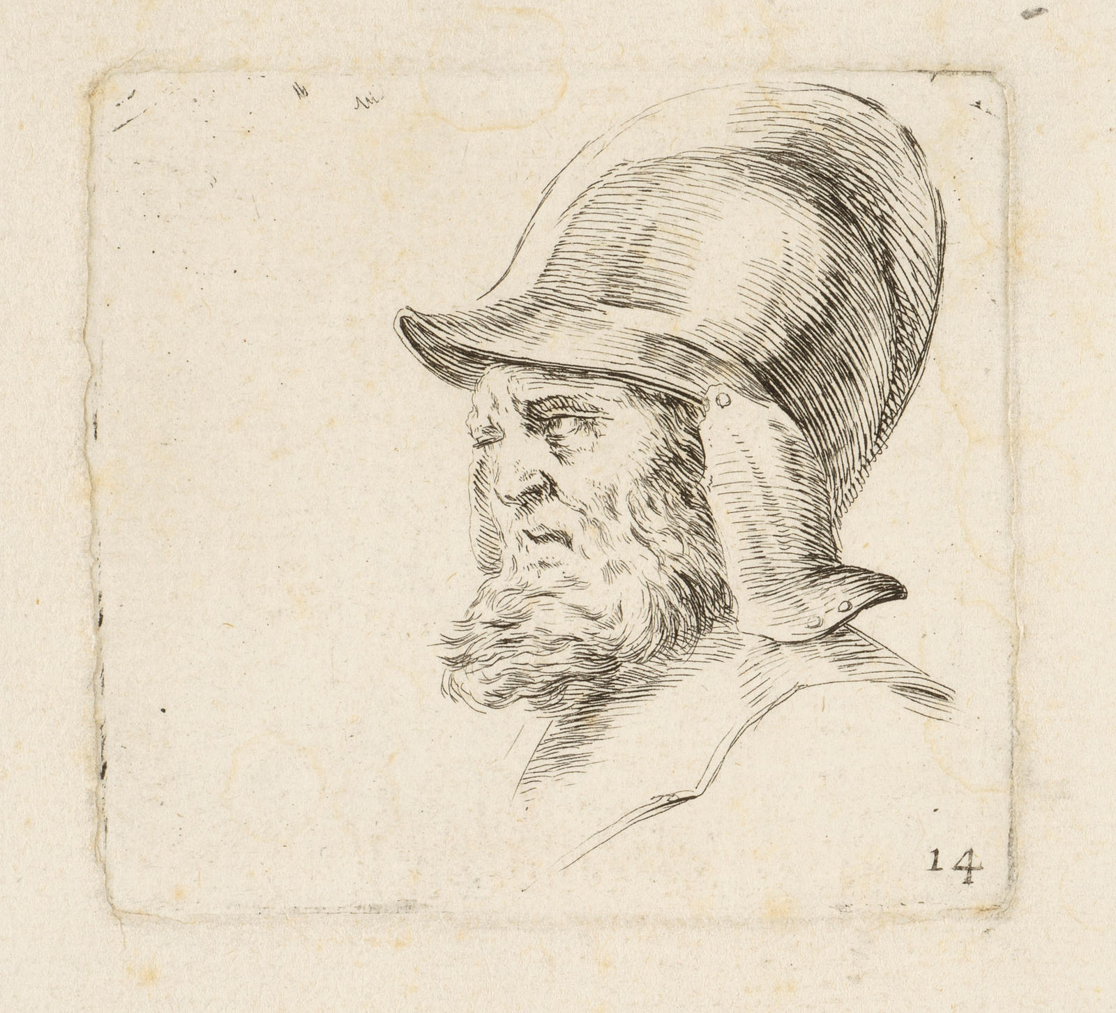 Head of an Old Soldier Turning to the Left