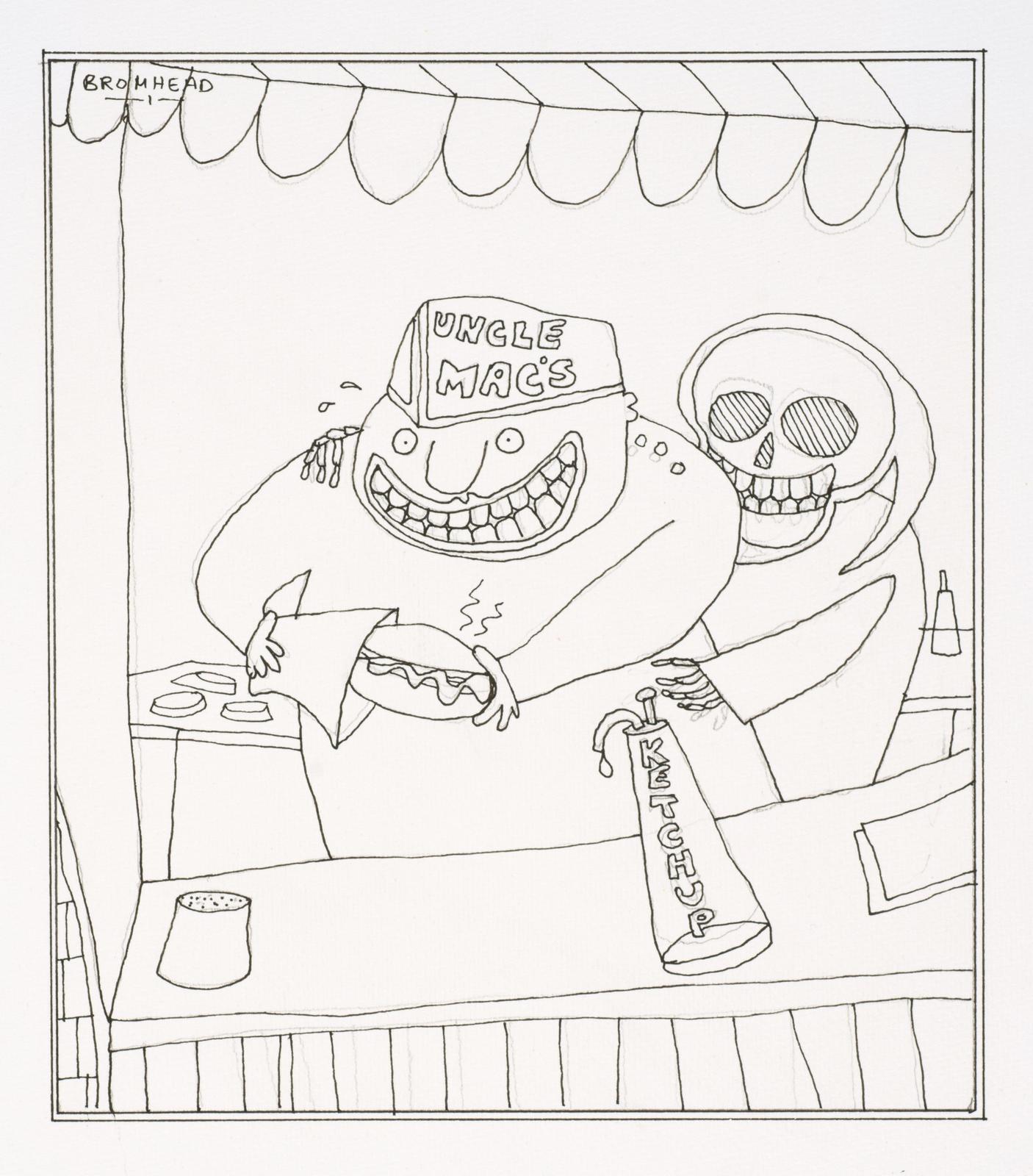 Preparatory Drawing for "Dance of Death"