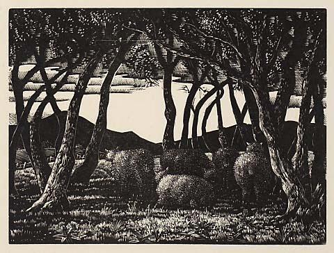 Sheep under Trees