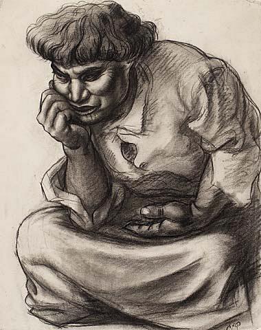 Old Maori Woman, Seated